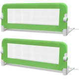 Cumpara ieftin Balustrada de protectie pat copii, 2 buc., verde, 102x42 cm