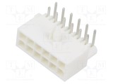Conector cablu-placă TE Connectivity 12 pini 600V unghi 90&deg; THT