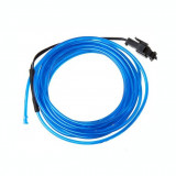 Kit 2 m fir electroluminescent cu invertor culoare albastru MultiMark GlobalProd, Oem