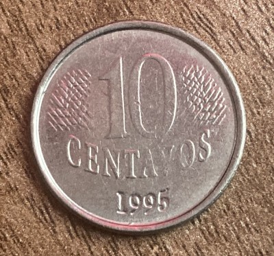 C50 - Moneda foarte veche - Brazilia - 10 centavos - 1995 foto