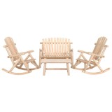 vidaXL Set mobilier de grădină, 4 piese, lemn masiv de molid 3185525
