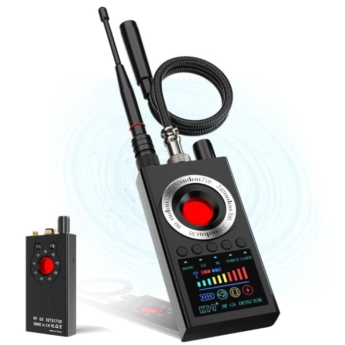 Detector de camere, microfoane spion si localizatoare GPS profesional iUni K19+, Frecventa 100-8000 MHz