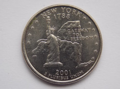 QUARTER DOLLAR 2001 SUA-NEW YORK foto