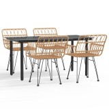Cumpara ieftin Set mobilier de gradina, 5 piese, poliratan