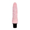 Vibrator Realistic 18.5cm, Conic, cu Vene, Baterii AAA, TPR+ABS, Natural