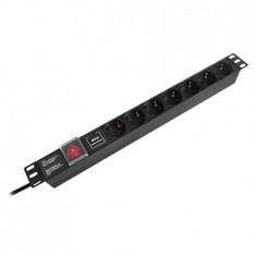 PDU RACK 19 INCH 7 PRIZE SWITCH 16A 2M EMTEX foto