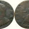 1734, &frac12; penny - George al II-lea - Regatul Unit!