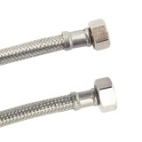 DN8 DVGW Furtun blindat cu &icirc;mpletitură din oțel inoxidabil 3/8&Prime; &Uuml;M x 1/2&Prime; &Uuml;M 500 mm