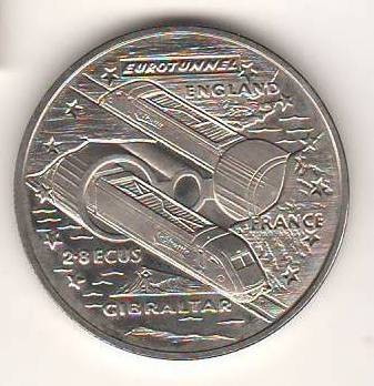 SV * GIBRALTAR 2.8 ECU 1993 * EUROTUNNEL ANGLIA * AUNC+ foto