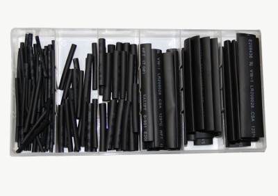 Set tuburi contractibile la caldura, 127 buc, negre 2.0x40mm - 13x85 mm AutoDrive ProParts foto