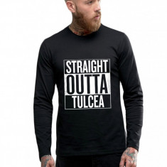 Bluza barbati neagra - Straight Outta Tulcea - 2XL