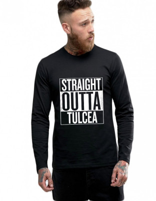 Bluza barbati neagra - Straight Outta Tulcea - XL foto