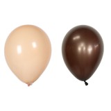 Set 10 baloane din latex, flippy, model party, 30 cm, 5x maro, 5x bej, 2.8 g