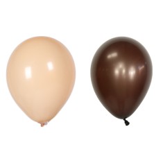 Set 10 baloane din latex, flippy, model party, 30 cm, 5x maro, 5x bej, 2.8 g