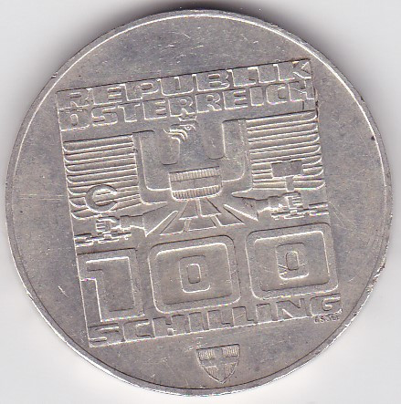 AUSTRIA 100 SCHILLING SILINGI 1976