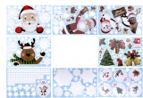 Set de 8 foi cu stickere pentru Craciun Herefun, PVC, multicolor