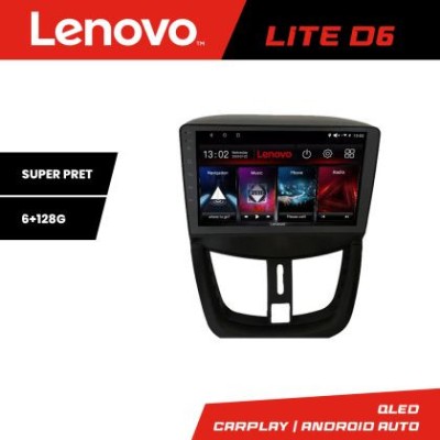 Navigatie Peugeot 207 Lenovo Kit-PE01 8 core 6+128 GB Android Waze USB Navigatie Internet Youtube Radio CarStore Technology foto