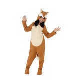 Cumpara ieftin Costum Carnaval Vulpe Copii 4-6 Ani (115-128 cm) Kidmania - Salopeta cu Gluga si Coada, Poliester