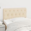 VidaXL Tăblie de pat, crem, 80x7x78/88 cm, textil
