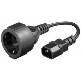Cablu prelungitor pentru UPS IEC C14 la Schuko 0.15m, CABLE-IEC-CCE-0.23-WL