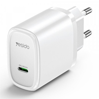 Incarcator Retea Yesido YC57, 20W, 3A, 1 x USB-C, Alb foto