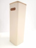 Suport pentru hartia igienica Gl&uuml;ckstoff&reg;, bambus/plastic, crem, 43 x 14 x 14 cm
