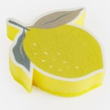 Burete de vase &icirc;n formă de lăm&acirc;ie, cu strat abraziv, galben, CMCLASS