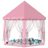 Cumpara ieftin Cort de joaca Princess cu 250 de bile, roz, 133x140 cm