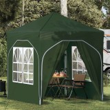 vidaXL Cort de Petrecere Pop-up 192 x 192 x 245 cm Verde 42019838
