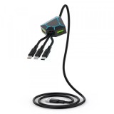 Cablu Incarcare si Date Telefon 120cm 5in1 3 Mufe + 2 USB 2.4A CGS