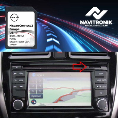 Card navigatie Nissan Connect 2 LCN2 Europa V6 2021 Note Juke Micra E-NV200 foto