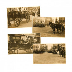 Vizita prințului moștenitor Hirohito al Japoniei în România, patru fotografii tip carte poștală, atelier Julietta, 1924