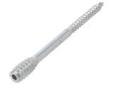 Șurub lemn 6x100mm oțel zincat fără cap HEX 4mm