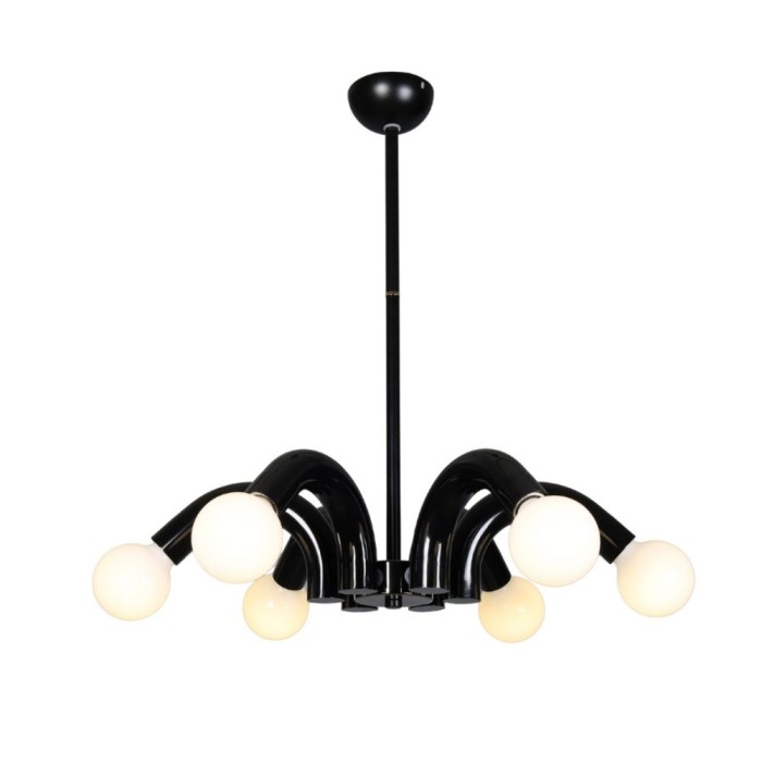 LUSTRA HESTER NEGRU 6XE27 42W 540X650mm