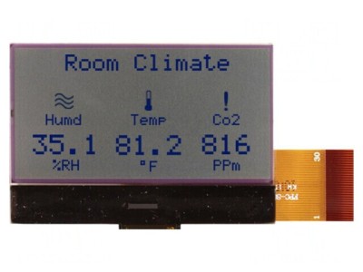 Display LCD Grafic 128x64 COG STN Pozitiv Gri 55,5x38x2,1mm foto