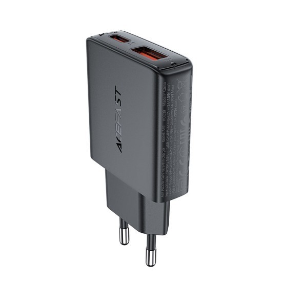 Incarcator Type-C, USB, pentru Priza, PD30W, GaN - Acefast (A69) - Black