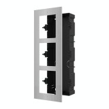 Rama montaj ingropat din otel inoxidabil, 3 module, pentru Interfon modular - HIKVISION DS-KD-ACF3-S SafetyGuard Surveillance