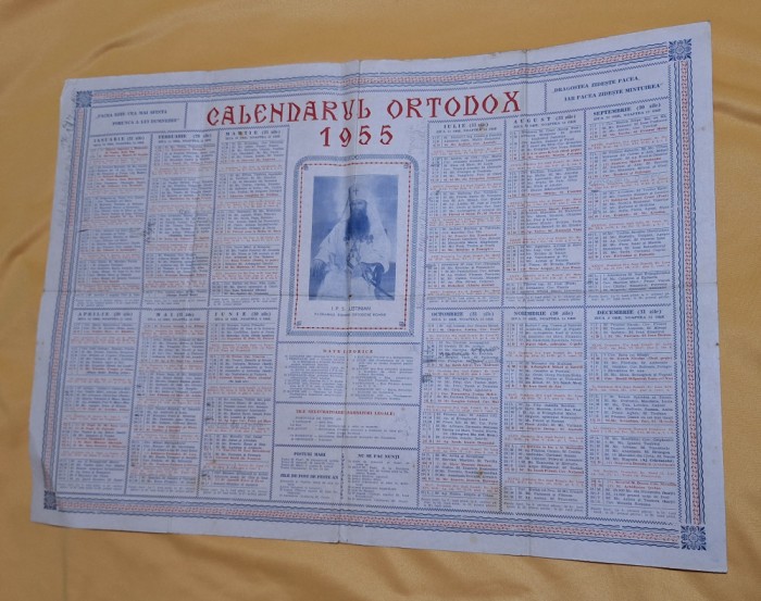 Calendar CRESTIN ORTODOX pentru Anul 1955 -Patriarhia Romana, religie, biserica