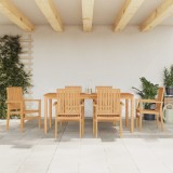 VidaXL Set mobilier de grădină, 7 piese, lemn masiv de tec