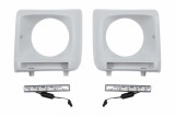 Carcasa faruri cu Lumini de zi dedicate LED DRL Mercedes G-class W463 (1989-2012) G65 Design Crom Performance AutoTuning