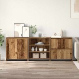 Bufeturi cu raft Altele 3 pcs Lemn vechi 70 x 41 x 75 cm Lemn compozit