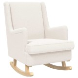 vidaXL Scaun balansoar Crem 62 x 80 x 85 cm Tarfă de oaie 42029971