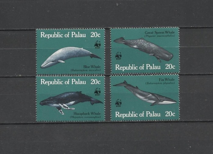 PALAU 1983 WWF FAUNA PROTEJATA BALENE