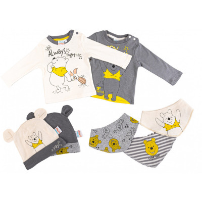 Set Disney Winnie the Pooh Baba, 7 Piese, Bluza, Caciula si Bavetica 100% Bumbac foto