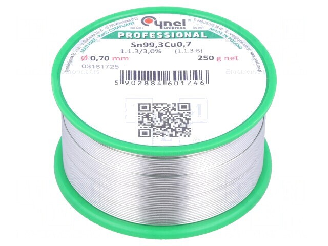 S&acirc;rmă de lipit fără plumb 0,7mm 250g