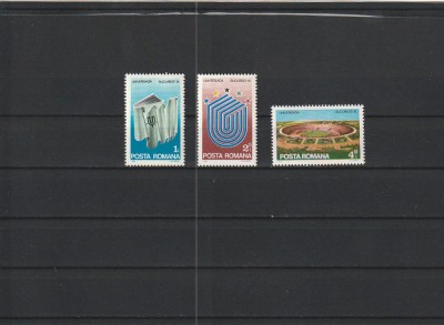 ROMANIA 1981 LP 1036 UNIVERSIADA BUCURESTI SERIE MNH NESTAMPILATA foto