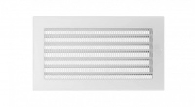 Kratki Gratar de ventilatie pentru semineu, 17 x 30 cm, alb cu obloane - SECOND foto