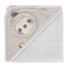 Prosop cu gluga pentru bebelusi Fehn Lenes Bland, 80x80 cm, Frotir Bumbac, Varsta 0+ luni