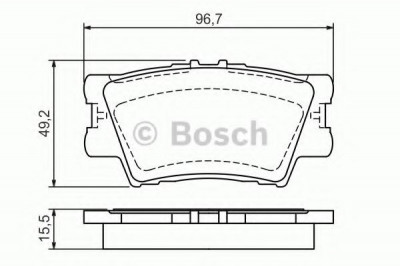 Set placute frana,frana disc TOYOTA RAV 4 IV (WWA4, AVA4, ZSA4, ALA4) (2012 - 2016) BOSCH 0 986 494 154 foto