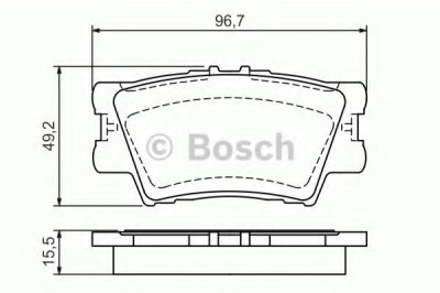 Set placute frana,frana disc TOYOTA RAV 4 III (ACA3, ACE, ALA3, GSA3, ZSA3) (2005 - 2016) BOSCH 0 986 494 154 foto